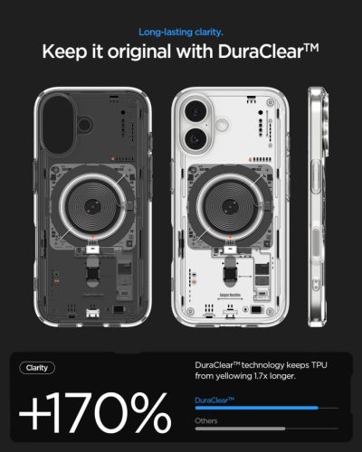 Spigen Ultra Hybrid MagFit Apple iPhone 17 tok, MagSafe, Neo One, átlátszó