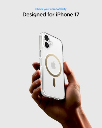 Spigen Ultra Hybrid MagFit Apple iPhone 17 tok, MagSafe, Clear Gold, átlátszó-arany