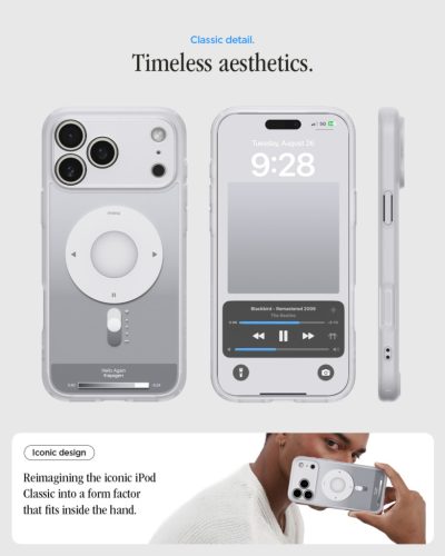 Spigen Ultra Hybrid MagFit Apple iPhone 17 Pro tok, MagSafe, Classic Silver, ezüst