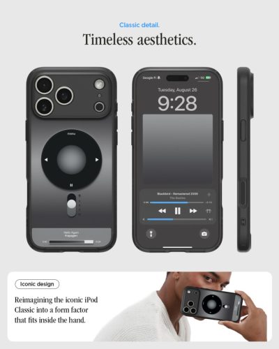 Spigen Ultra Hybrid MagFit Apple iPhone 17 Pro tok, MagSafe, Classic Black, fekete