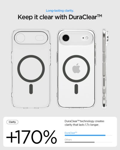 Spigen Ultra Hybrid MagFit Apple iPhone Air (2025) tok, MagSafe, Graphite, átlátszó-szürke