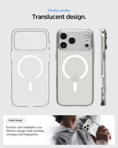 Spigen Ultra Hybrid MagFit Apple iPhone Air (2025) tok, MagSafe, Frost White, átlátszó-fehér