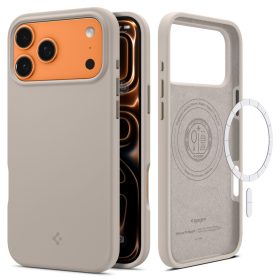   Spigen Silicone Fit Magfit Apple iPhone 17 Pro Max tok, MagSafe, Stone, szürke