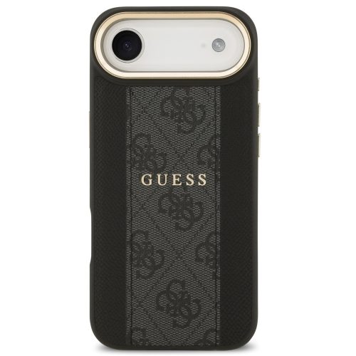Guess 4G Stripe Apple iPhone Air (2025) MagSafe tok kameravédő kerettel, fekete-arany