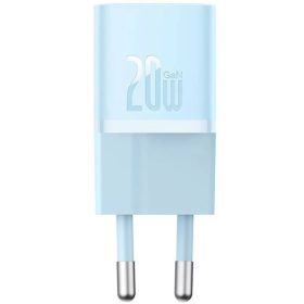   Baseus GaN5 Mini USB-C hálózati gyorstöltő adapter, 20W, kék