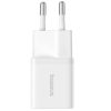 Baseus GaN5 Mini USB-C hálózati gyorstöltő adapter, 25W, fehér