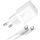 Baseus GaN5 Mini USB-C hálózati gyorstöltő adapter 30W, + USB-C-USB-C fonott kábel, 100W, fehér