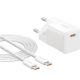 Baseus GaN5 Mini USB-C hálózati gyorstöltő adapter 25W, + USB-C-USB-C fonott kábel, 100W, fekete