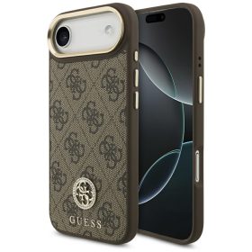   Guess 4G Strass Logo Apple iPhone Air (2025) MagSafe tok kameravédő peremmel, barna-arany