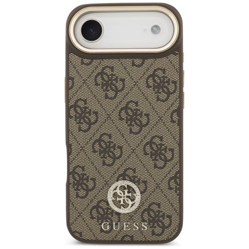 Guess 4G Strass Logo Apple iPhone Air (2025) MagSafe tok kameravédő peremmel, barna-arany