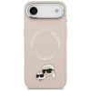 Karl Lagerfeld Karl & Choupette Pins Apple iPhone Air (2025) MagSafe kompatibilis hátlap tok, rózsaszín