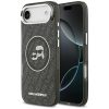 Karl Lagerfeld IML Glitter Karl & Choupette Heads Logo Apple iPhone Air (2025) MagSafe kompatibilis hátlap tok, csillámos, fekete