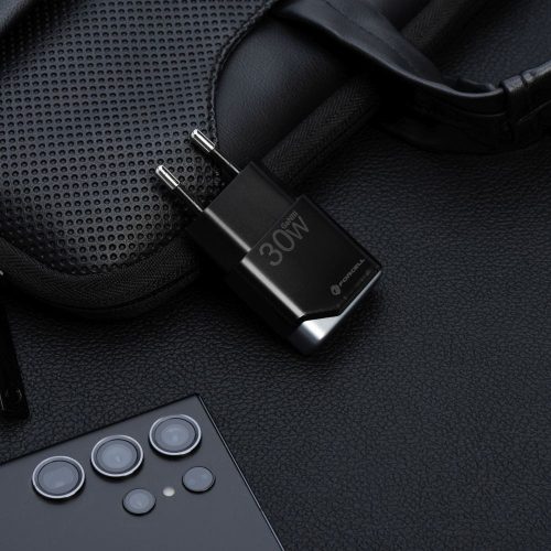 Forcell F-Energy GaN III B245201(2C) 2xUSB-C töltő adapter, PD, QC4.0, 3A, 45W, fekete