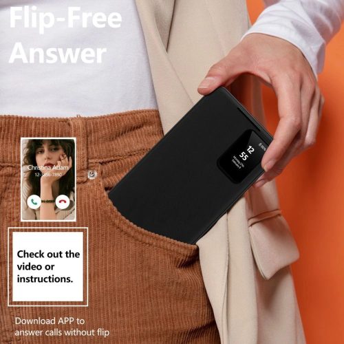 Tech-Protect Smart Wallet Samsung Galaxy S25 FE flip / kinyitható tok, fekete