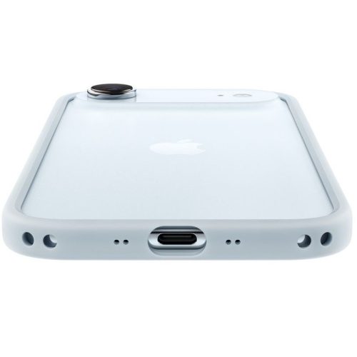 Apple iPhone Air (2025) Bumper gyári tok, Crossbody Strap kompatibilis, Light Gray, szürke