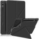 Origami Smart Case Samsung Galaxy Tab S7 Plus / Tab S7 FE / Tab S8 Plus mappa tok, érintőceruza tartóval, fekete