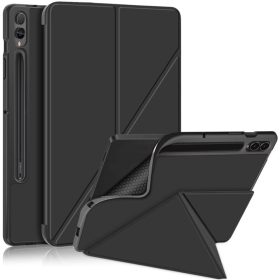   Origami Smart Case Samsung Galaxy Tab S7 / Tab S8 mappa tok, érintőceruza tartóval, fekete
