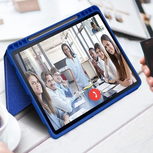 Origami Smart Case Apple iPad Air 11 (2024 / 2025) / iPad Air 4 / 5 (2020 / 2022) mappa tok, érintőceruza tartóval, kék