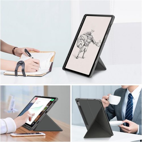 Origami Smart Case Apple iPad 11 2025 / iPad 10.9 2022 mappa tok, érintőceruza tartóval, szürke