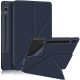 Origami Smart Case Apple iPad 11 2025 / iPad 10.9 2022 mappa tok, érintőceruza tartóval, sötétkék