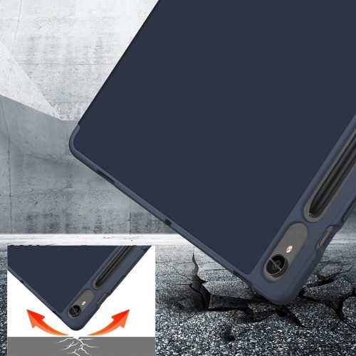 Origami Smart Case Apple iPad 11 2025 / iPad 10.9 2022 mappa tok, érintőceruza tartóval, sötétkék