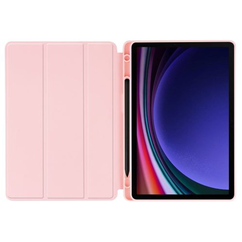 Tech-Protect Sc Pen Samsung Galaxy Tab S10 Lite / S10 FE / S9 FE / S9 oldalra nyíló, kitámasztható mappa tok ceruza tartóval, rózsaszín
