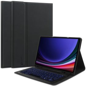   Tech-Protect Sc Pen Samsung Galaxy Tab S10 Lite / S10 FE / S9 FE / S9 oldalra nyíló, kitámasztható mappa tok ceruza tartóval, billentyűzettel, fekete