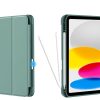Tech-Protect Sc Pen Apple iPad 11 2025 / iPad 10.9 2022 oldalra nyíló, kitámasztható mappa tok ceruza tartóval, zöld