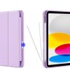 Tech-Protect Sc Pen Apple iPad 11 2025 / iPad 10.9 2022 oldalra nyíló, kitámasztható mappa tok ceruza tartóval, lila