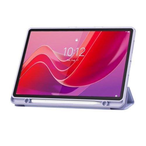 Tech-Protect Sc Pen Lenovo Tab M11 oldalra nyíló, kitámasztható mappa tok ceruza tartóval, lila