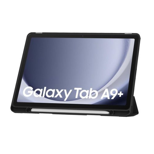 Tech-Protect Sc Pen Samsung Galaxy Tab A9+ oldalra nyíló, kitámasztható mappa tok ceruza tartóval, fekete