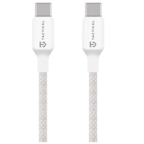   Tactical Stitch Thread USB-C-USB-C töltő- és adatkábel, szilikon, 0,3m, fehér
