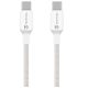 Tactical Stitch Thread USB-C-USB-C töltő- és adatkábel, szilikon, 0,3m, fehér