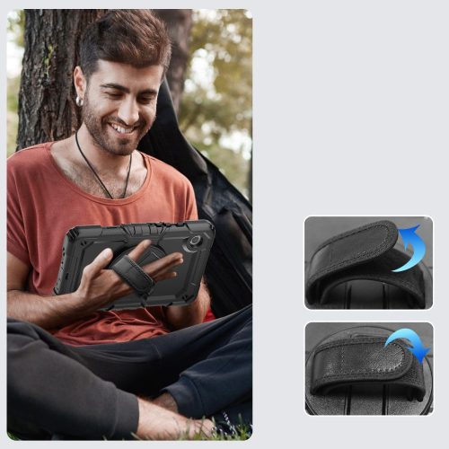 Tech-Protect Solid Samsung Galaxy Tab A9 tablet tok kitámasztóval, fekete
