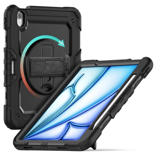 Tech-Protect Solid Apple iPad Air 11 2024 / 2025 tablet tok kitámasztóval, fekete