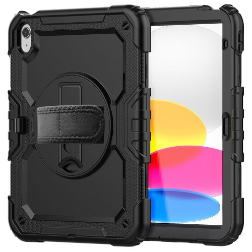 Tech-Protect Solid Apple iPad 11 2025 / 10.9 2022 tablet tok kitámasztóval, fekete