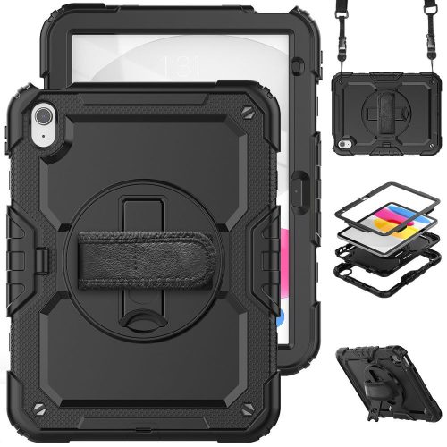 Tech-Protect Solid Apple iPad 11 2025 / 10.9 2022 tablet tok kitámasztóval, fekete