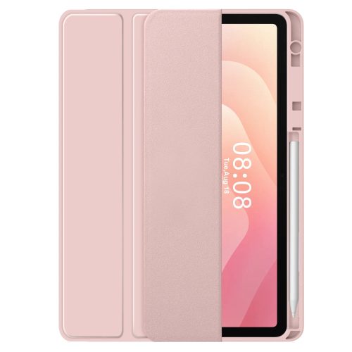 Tech-Protect Sc Pen Samsung Galaxy Tab S11 oldalra nyíló, kitámasztható mappa tok ceruza tartóval, rózsaszín