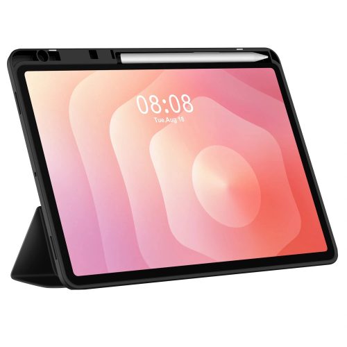 Tech-Protect Sc Pen Samsung Galaxy Tab S11 oldalra nyíló, kitámasztható mappa tok ceruza tartóval, fekete