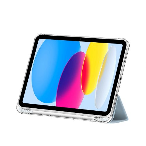 Tech-Protect Sc Pen Hybrid Apple iPad 11 2025 / 10.9 2022 oldalra nyíló, kitámasztható mappa tok ceruza tartóval, világoskék