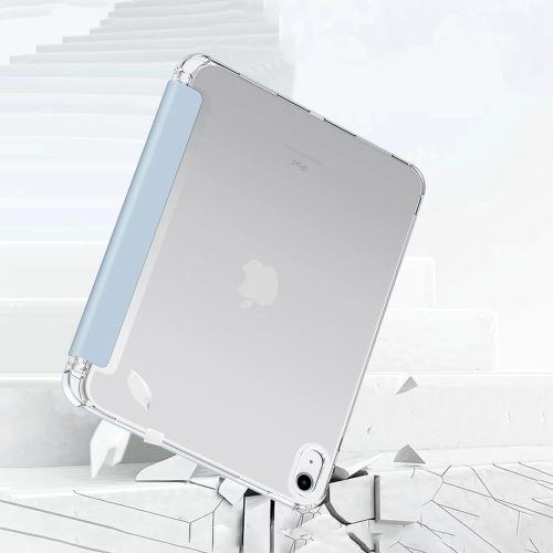 Tech-Protect Sc Pen Hybrid Apple iPad 11 2025 / 10.9 2022 oldalra nyíló, kitámasztható mappa tok ceruza tartóval, világoskék