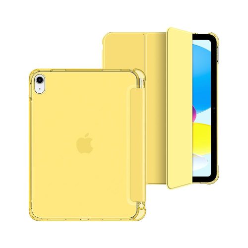 Tech-Protect Sc Pen Hybrid Apple iPad 11 2025 / 10.9 2022 oldalra nyíló, kitámasztható mappa tok ceruza tartóval, kristály sárga