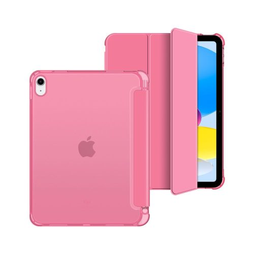 Tech-Protect Sc Pen Hybrid Apple iPad 11 2025 / 10.9 2022 oldalra nyíló, kitámasztható mappa tok ceruza tartóval, kristály magenta