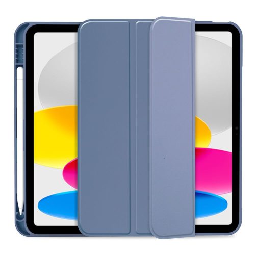 Tech-Protect Sc Pen Apple iPad 11 2025 / 10.9 2022 oldalra nyíló, kitámasztható mappa tok ceruza tartóval, kék