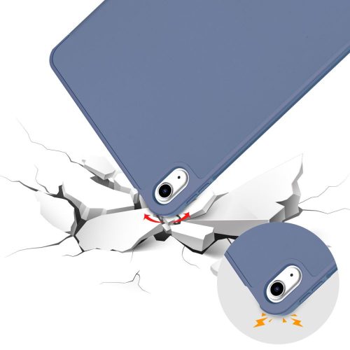 Tech-Protect Sc Pen Apple iPad 11 2025 / 10.9 2022 oldalra nyíló, kitámasztható mappa tok ceruza tartóval, kék