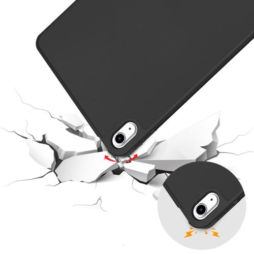 Tech-Protect Sc Pen Apple iPad 11 2025 / 10.9 2022 oldalra nyíló, kitámasztható mappa tok ceruza tartóval, fekete