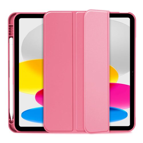 Tech-Protect Sc Pen Apple iPad 11 2025 / 10.9 2022 oldalra nyíló, kitámasztható mappa tok ceruza tartóval, magenta