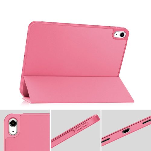 Tech-Protect Sc Pen Apple iPad 11 2025 / 10.9 2022 oldalra nyíló, kitámasztható mappa tok ceruza tartóval, magenta