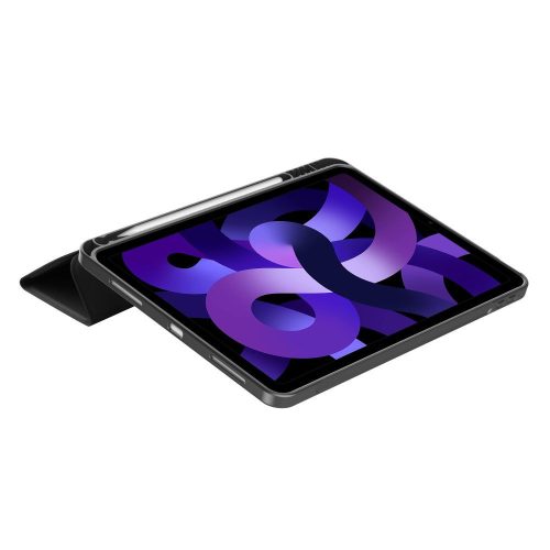 Tech-Protect Sc Pen Apple Air 11 (2024 / 2025) / iPad Air 4 / 5 (2020 / 2022) oldalra nyíló, kitámasztható mappa tok ceruza tartóval, fekete