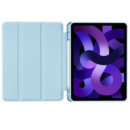 Tech-Protect Sc Pen Apple Air 11 (2024 / 2025) / iPad Air 4 / 5 (2020 / 2022) oldalra nyíló, kitámasztható mappa tok ceruza tartóval, világoskék